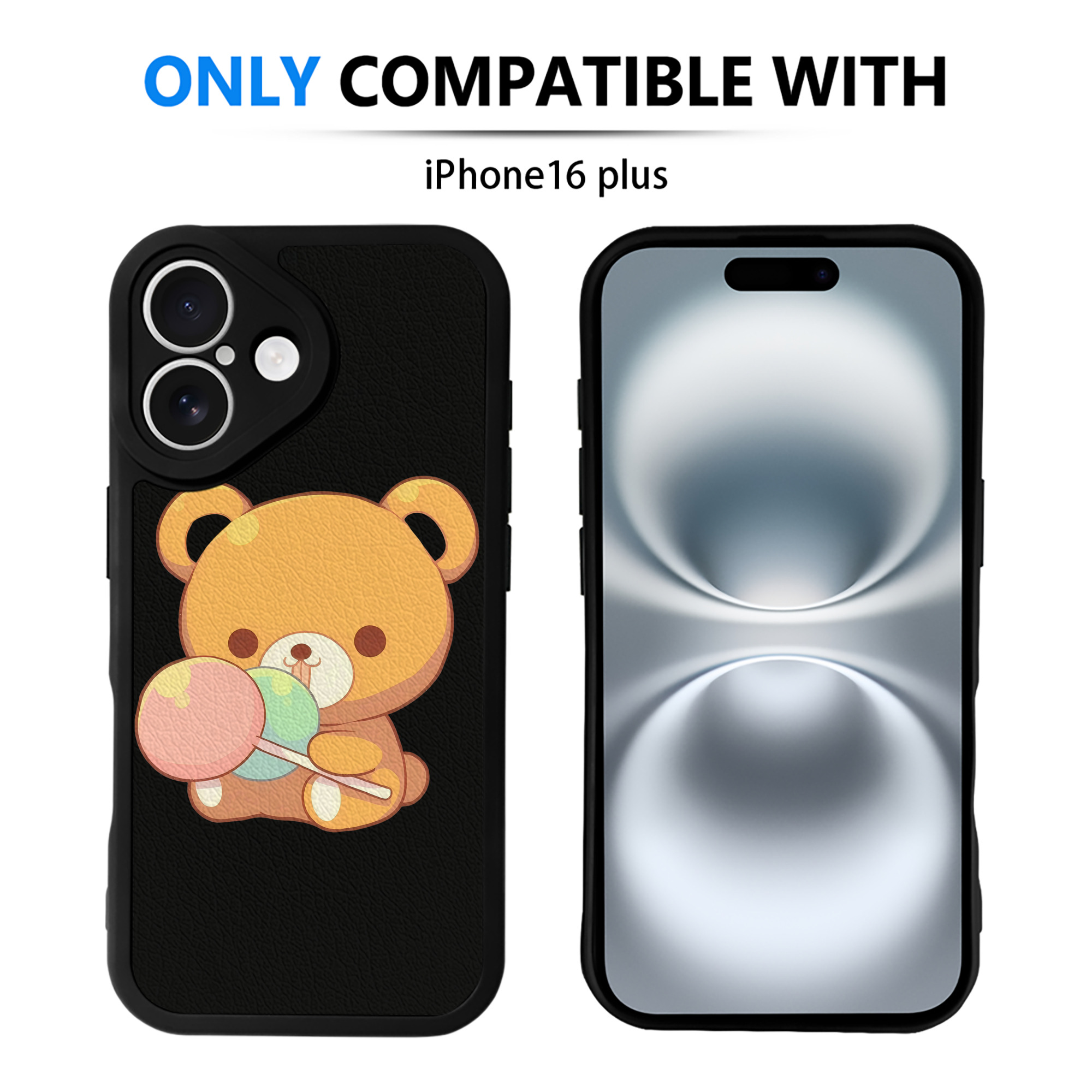 （画像用） リラックマ リラックマ キイロイトリ Rilakkuma Korilakkuma Kiiroitori 【iPhone 16シリーズ対応】シリコンスマホケース（レザー調） 材質：シリコン